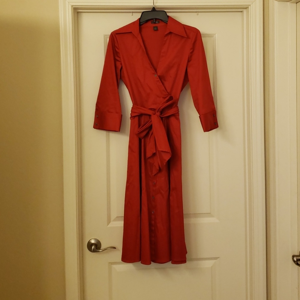 Red Kenneth Cole wrap dress